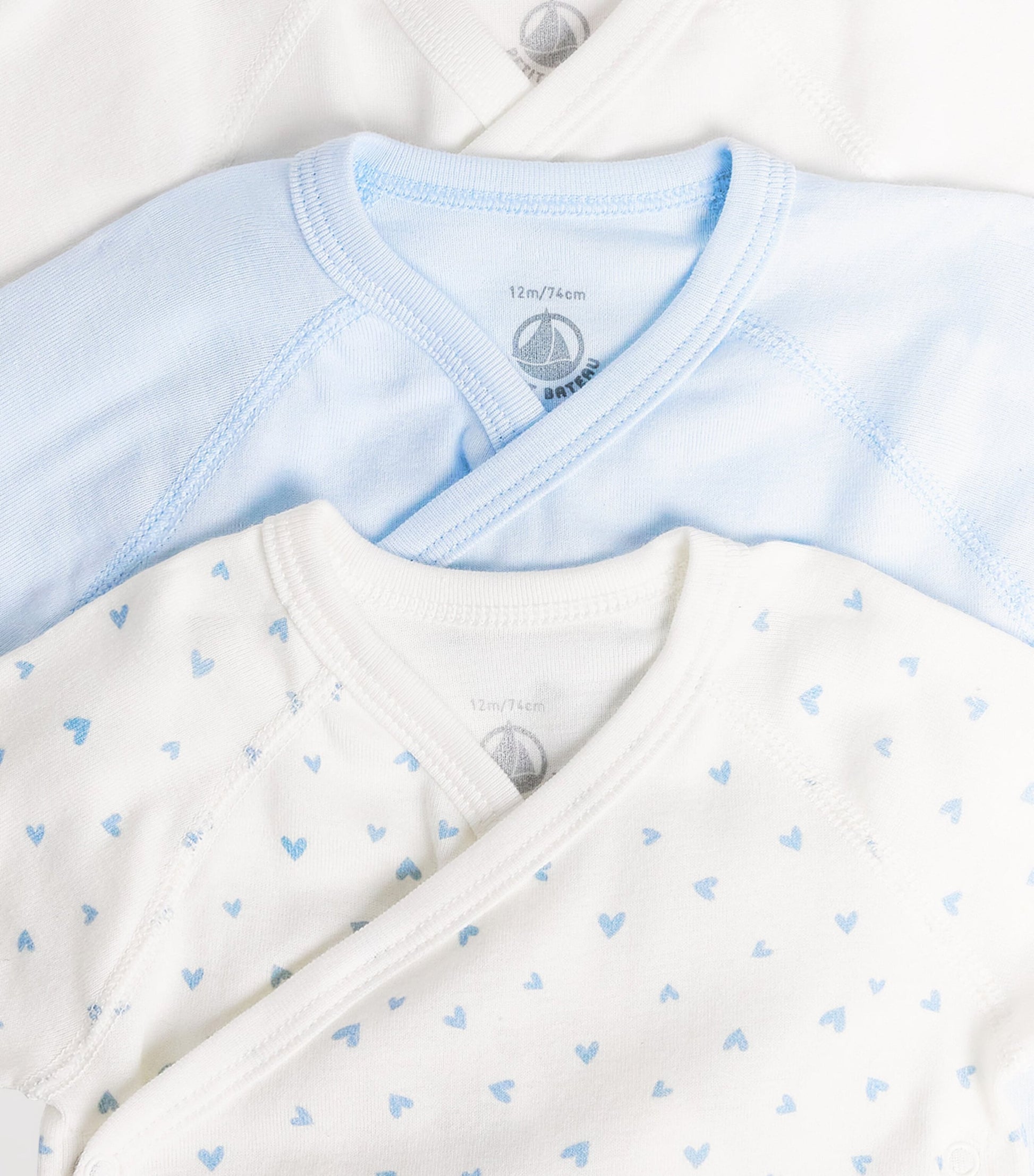 Set of 3 Organic Cotton Bodysuits (1-12 Months)