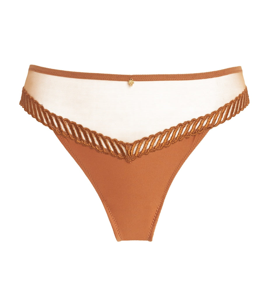 Aubade Brown Sheer Emotion Tanga
