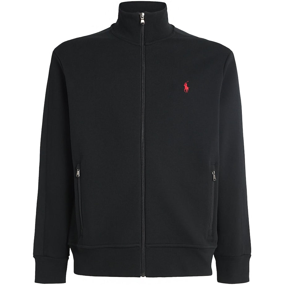 Polo Ralph Lauren Black Cotton-Blend Zip-Up Sweatshirt