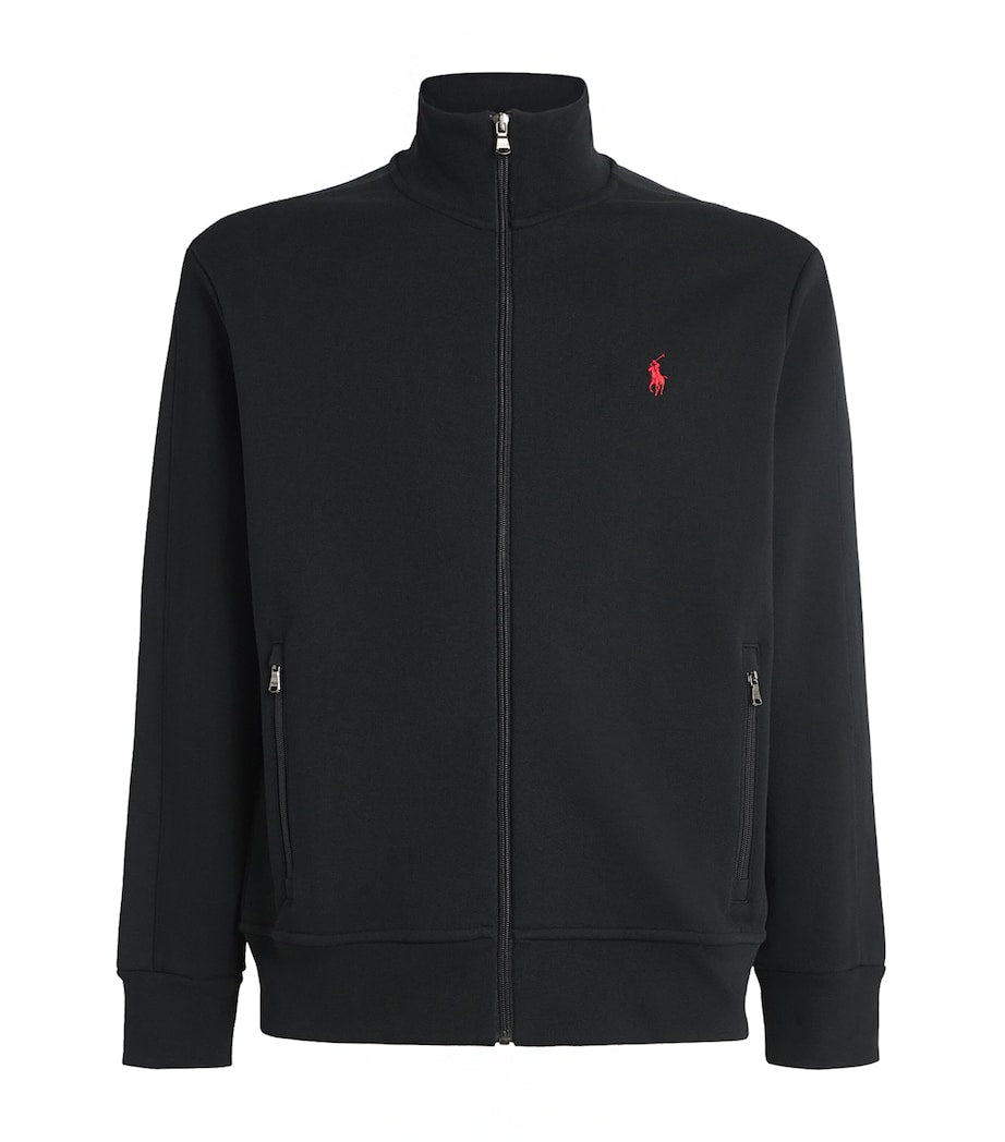 Polo Ralph Lauren Black Cotton-Blend Zip-Up Sweatshirt