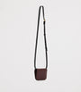 AllSaints Red Small Leather Maeve Cross-Body Card Holder