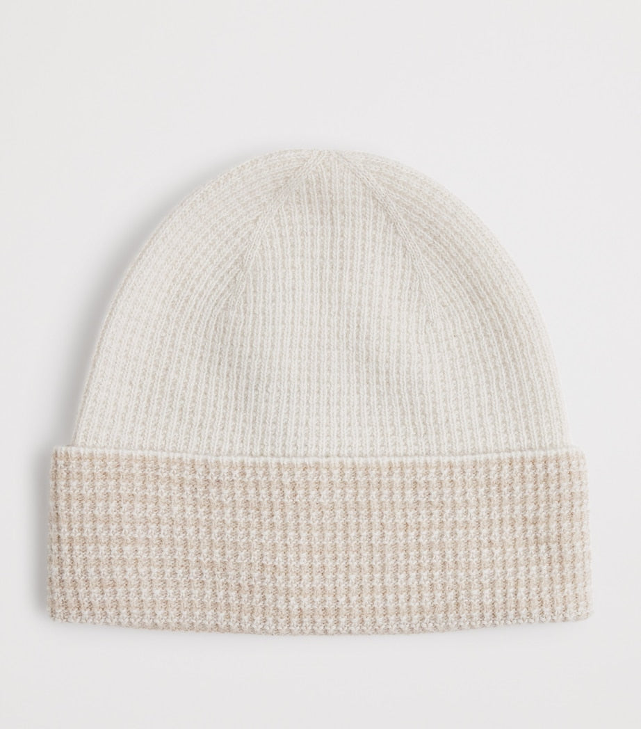 White Wool-Cashmere Beanie