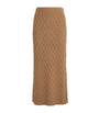 Beige Camel Knit Maxi Skirt