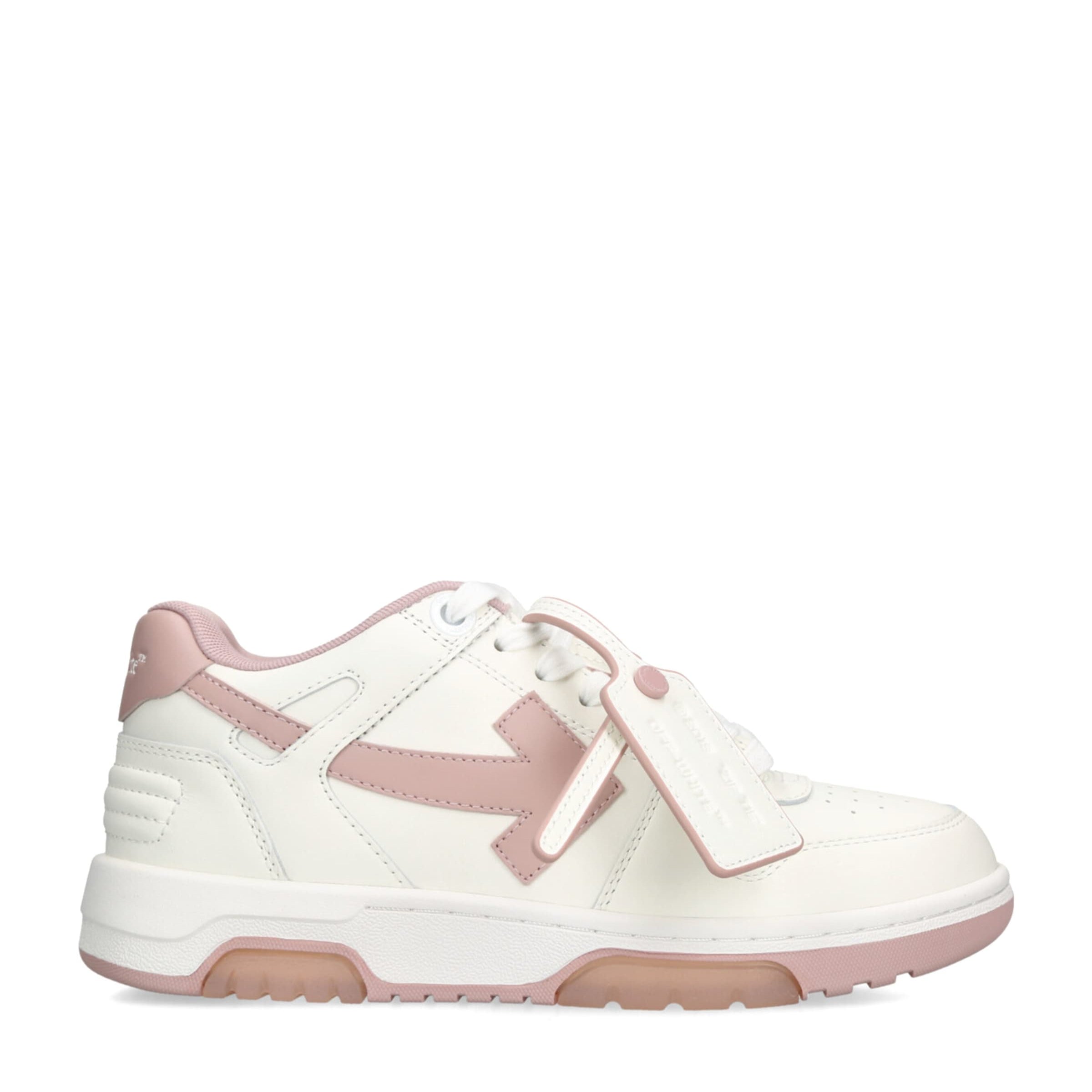 Off-White Pink Leather Out of Office Sneakers