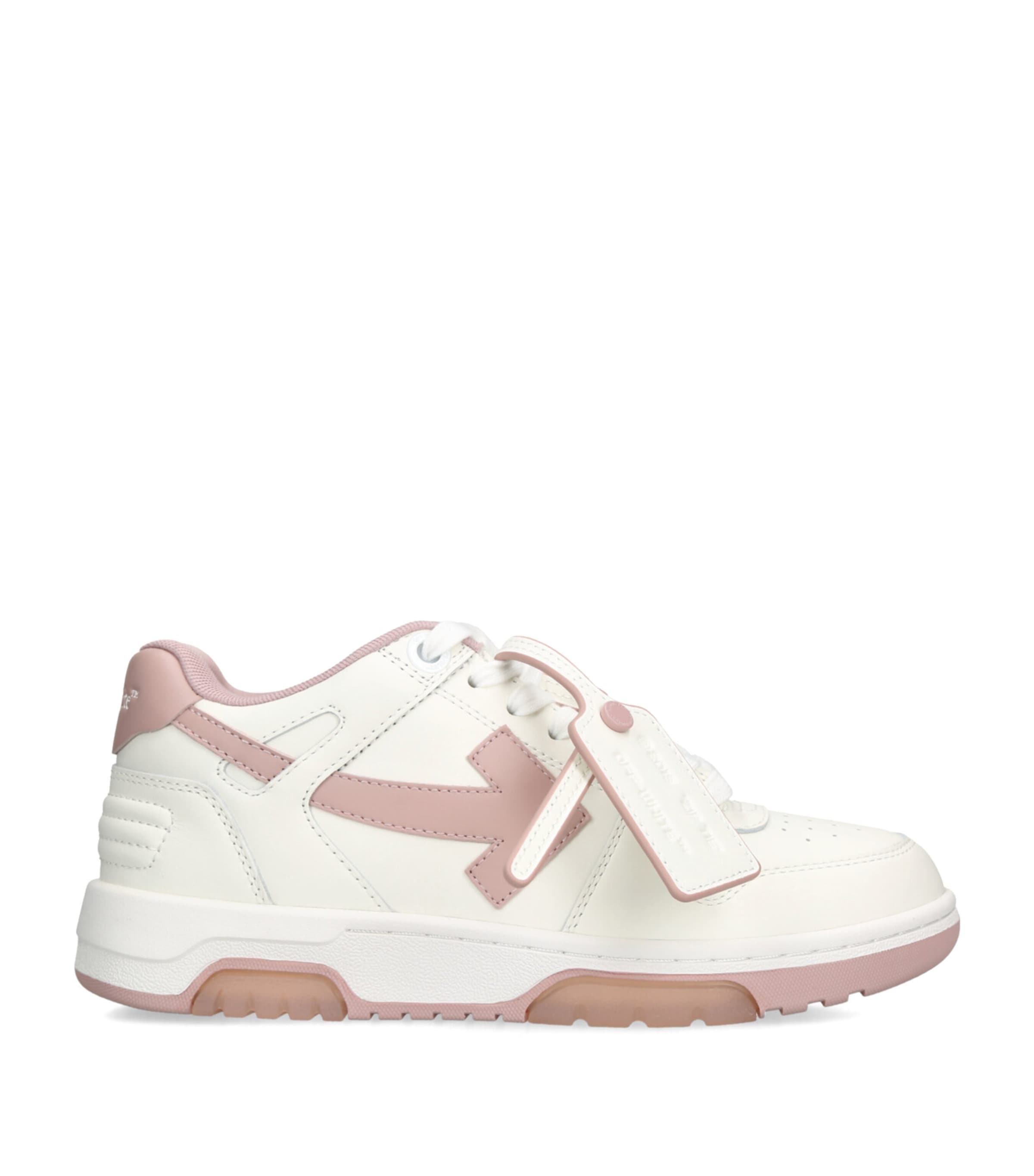 Off-White Pink Leather Out of Office Sneakers