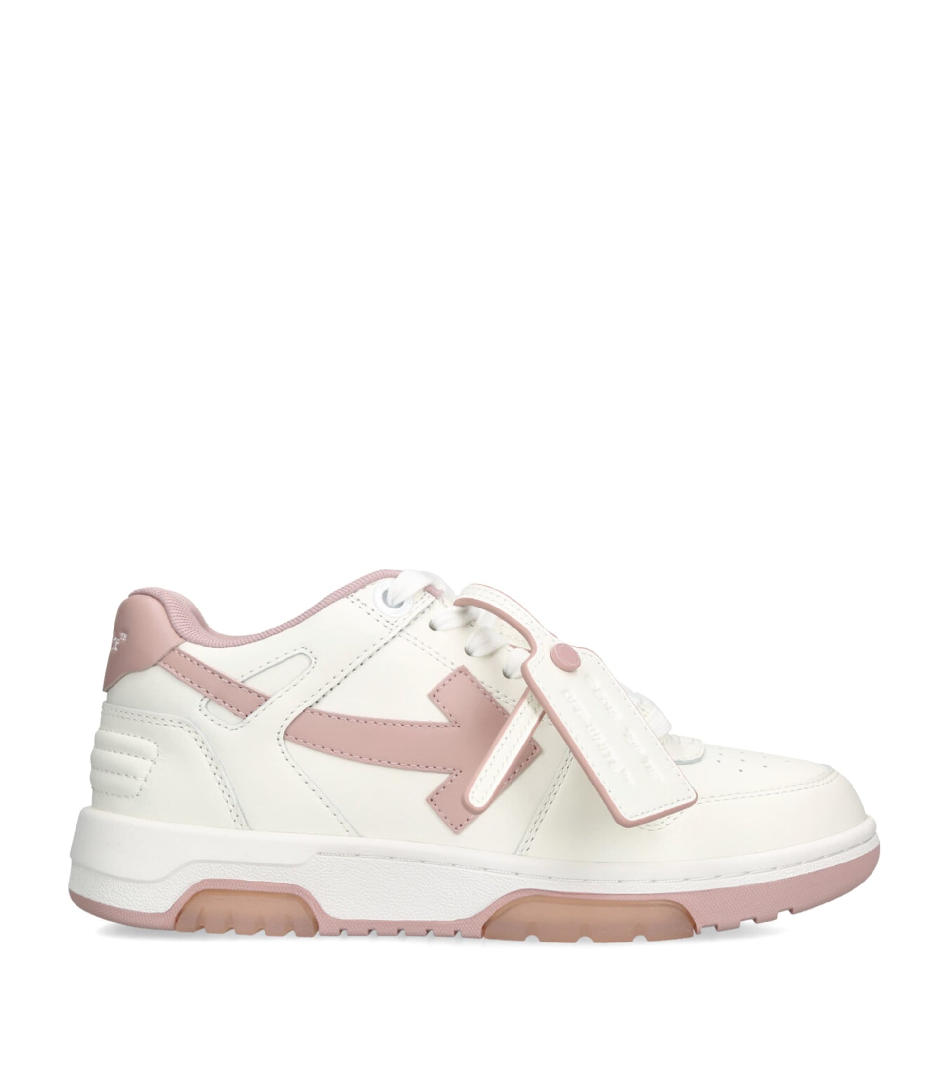 Off-White Pink Leather Out of Office Sneakers