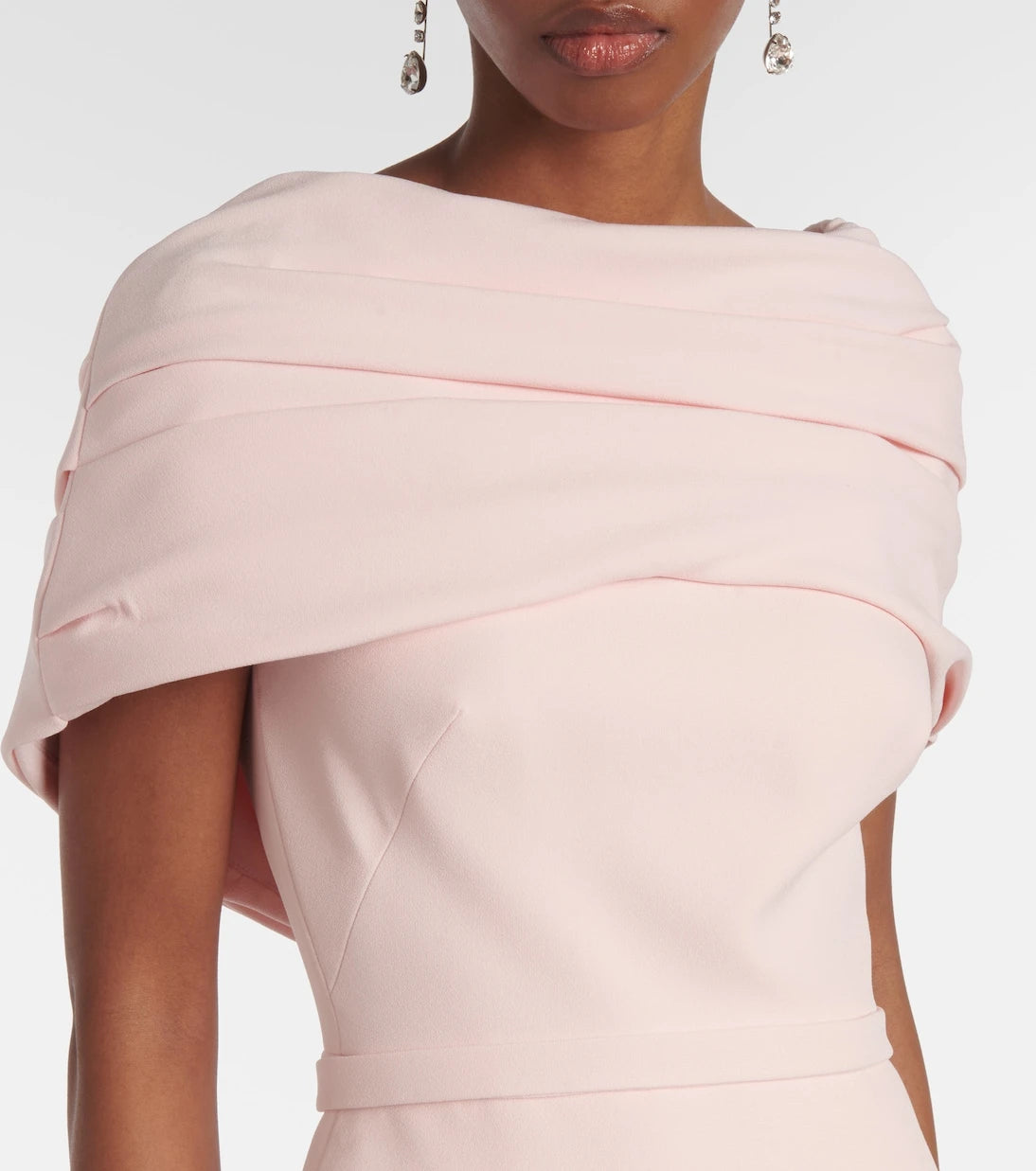 Safiyaa - Loura draped peplum crêpe gown