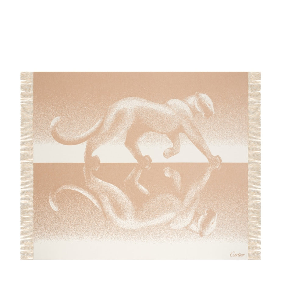 Cartier Cashmere Reflecting Panthère de Cartier Blanket (190cm x 140cm)