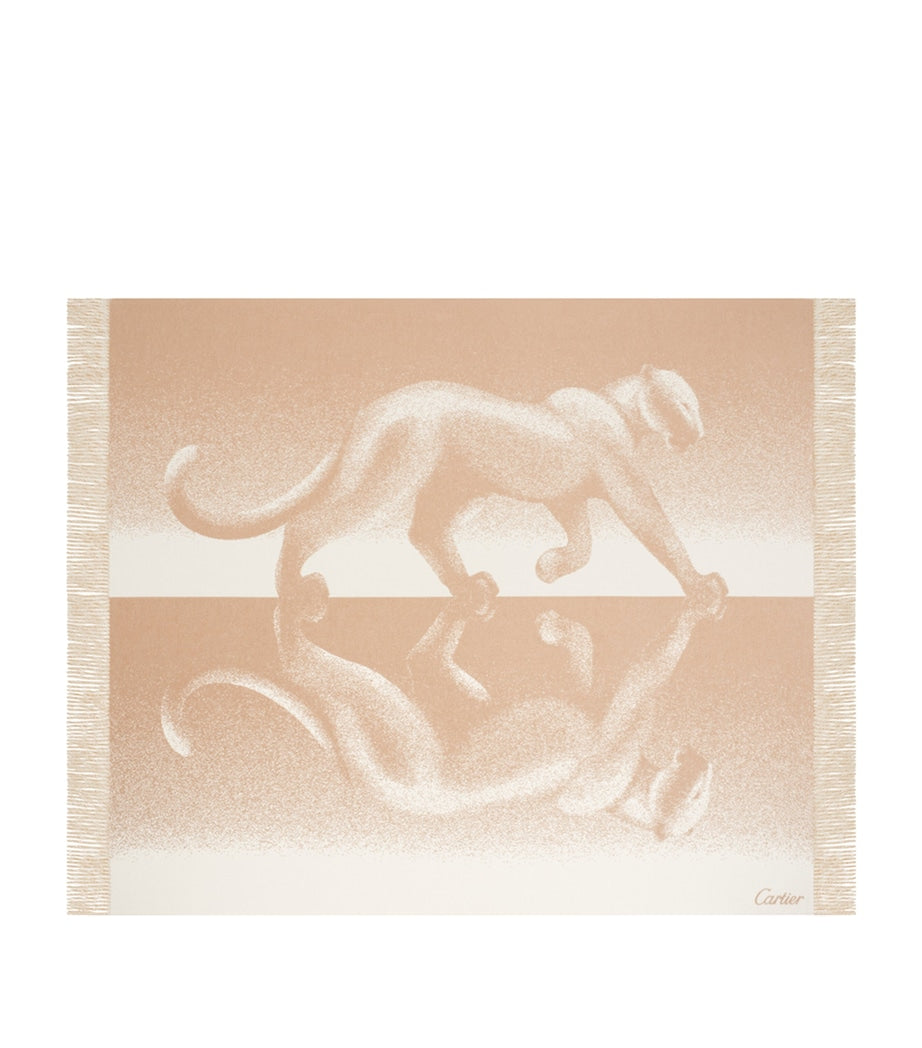 Cartier Cashmere Reflecting Panthère de Cartier Blanket (190cm x 140cm)