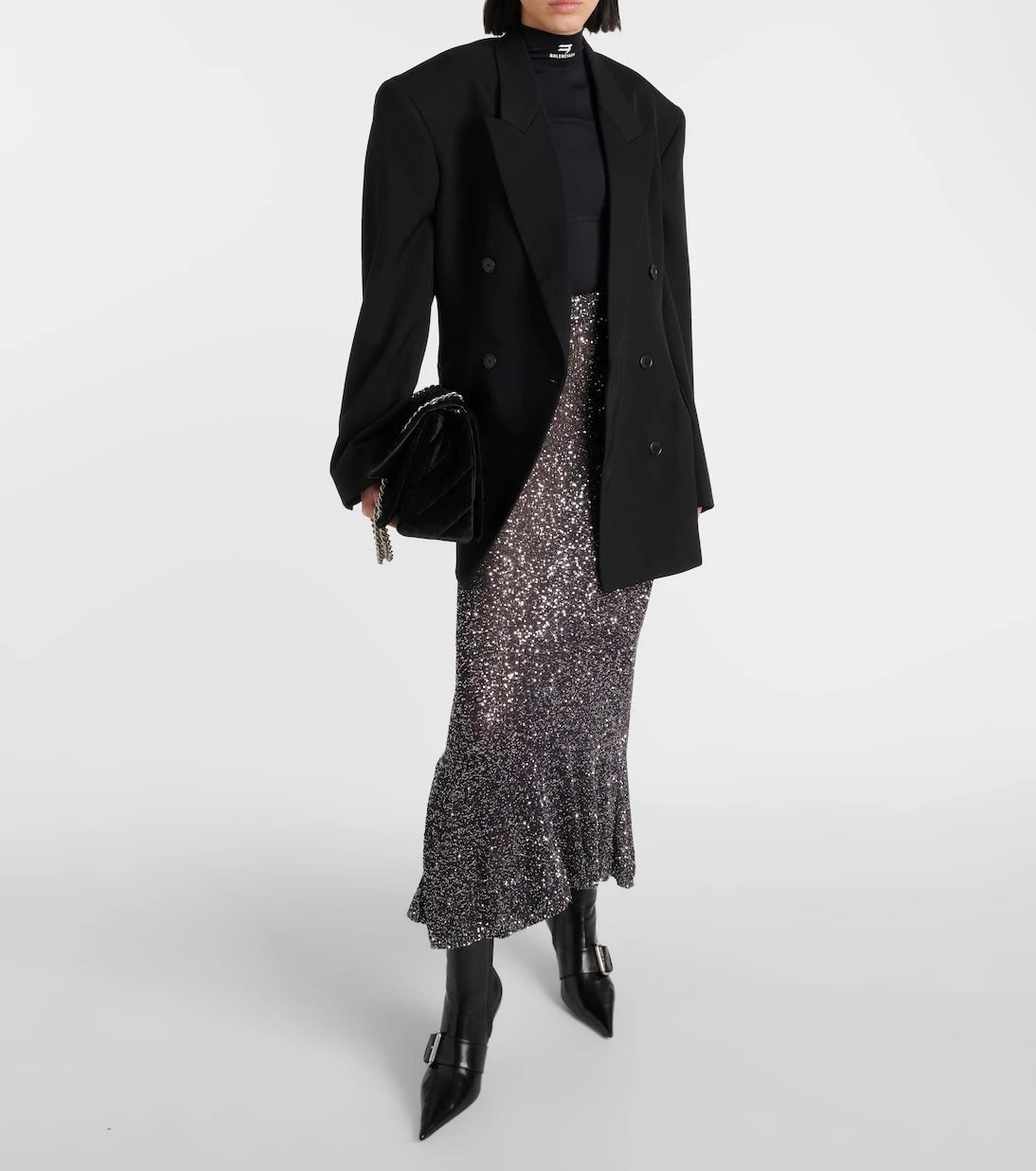 Balenciaga - Cinched double-breasted wool blazer