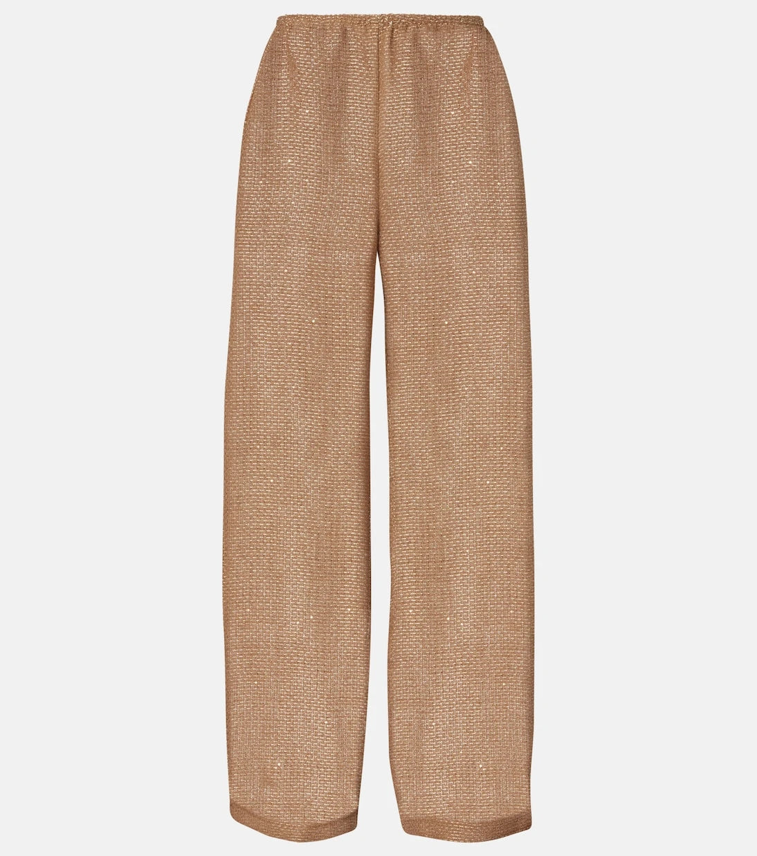 Leset - Stella sequined linen-blend wide-leg pants