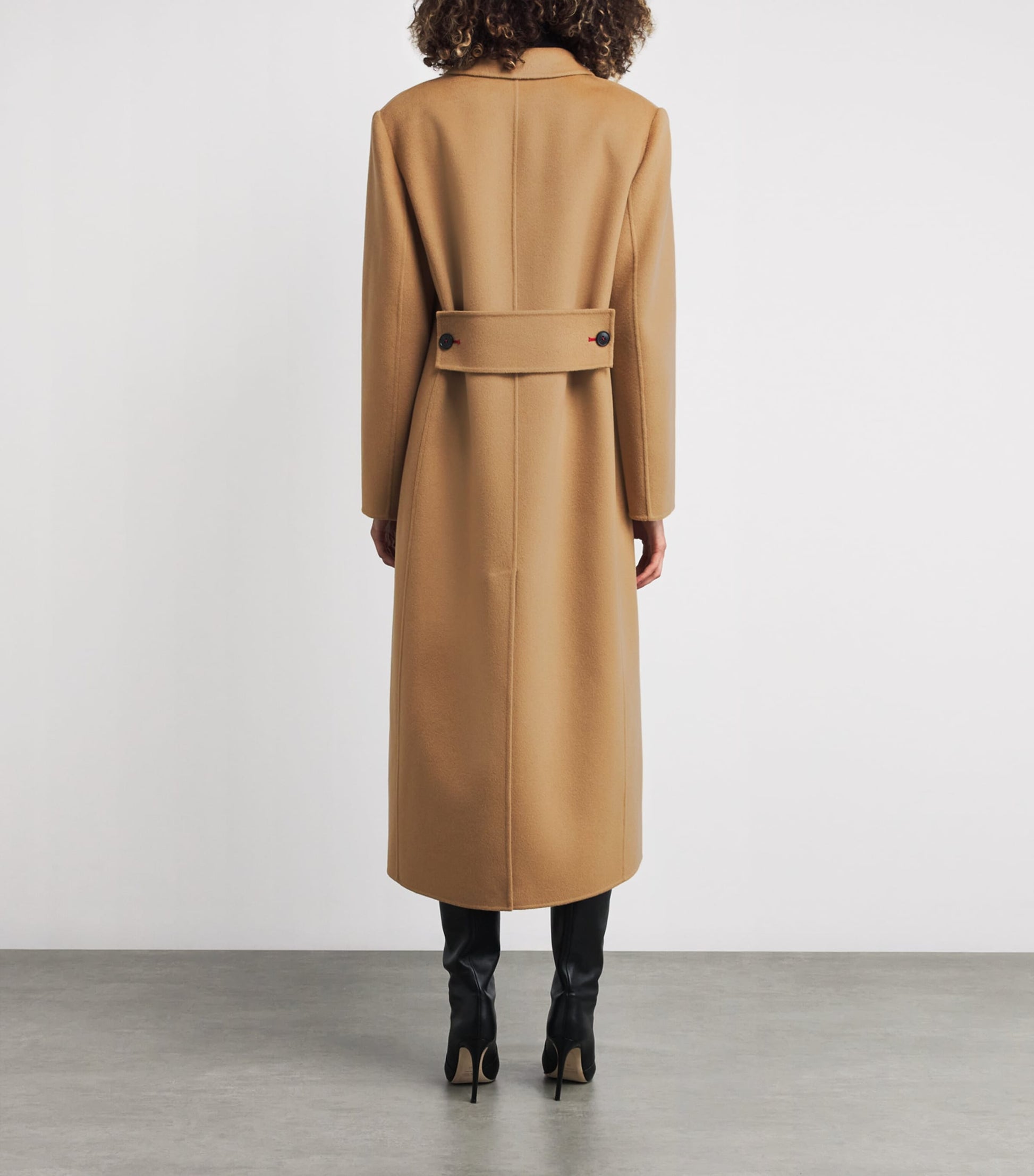 Victoria Beckham Brown Wool-Cashmere Double-Faced Coat