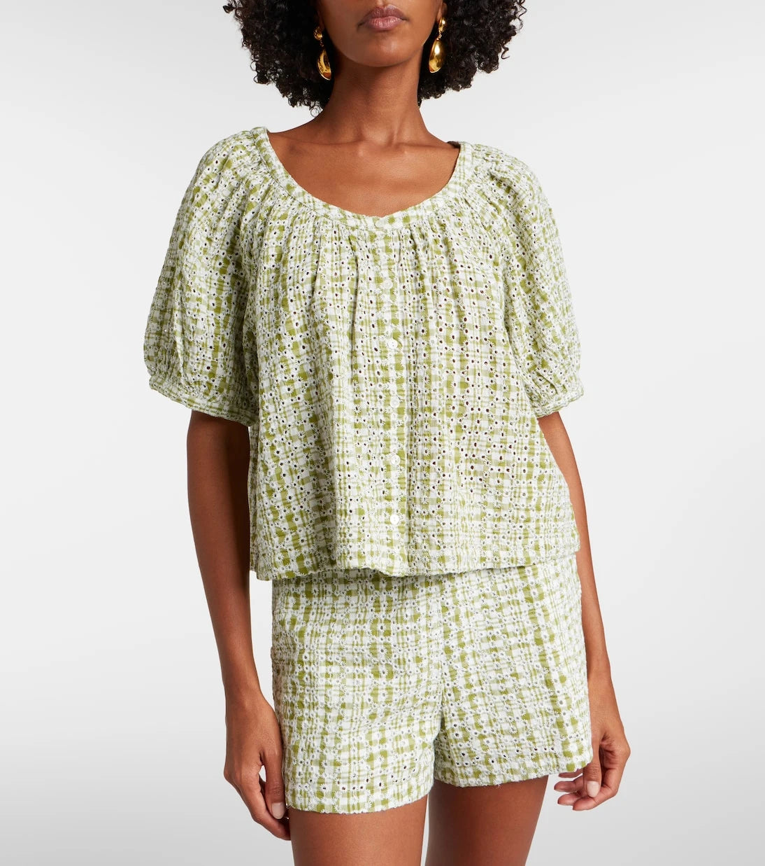 Velvet - Angie broderie anglaise cotton-blend top