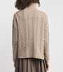 Max Mara Beige Wool-Cashmere Rollneck Sweater