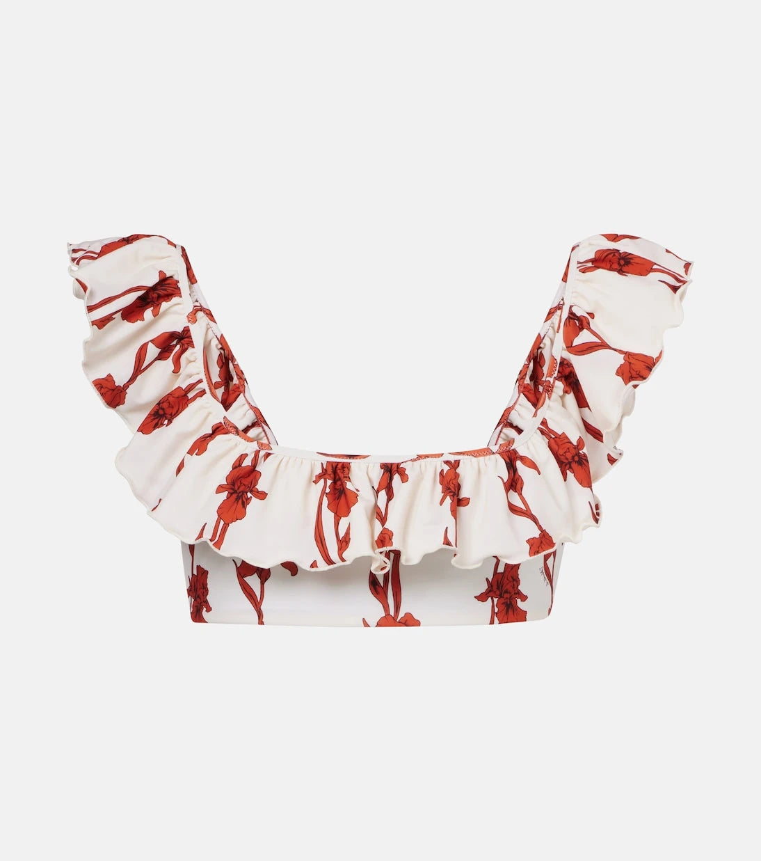 La DoubleJ - Boy floral ruffled bikini top