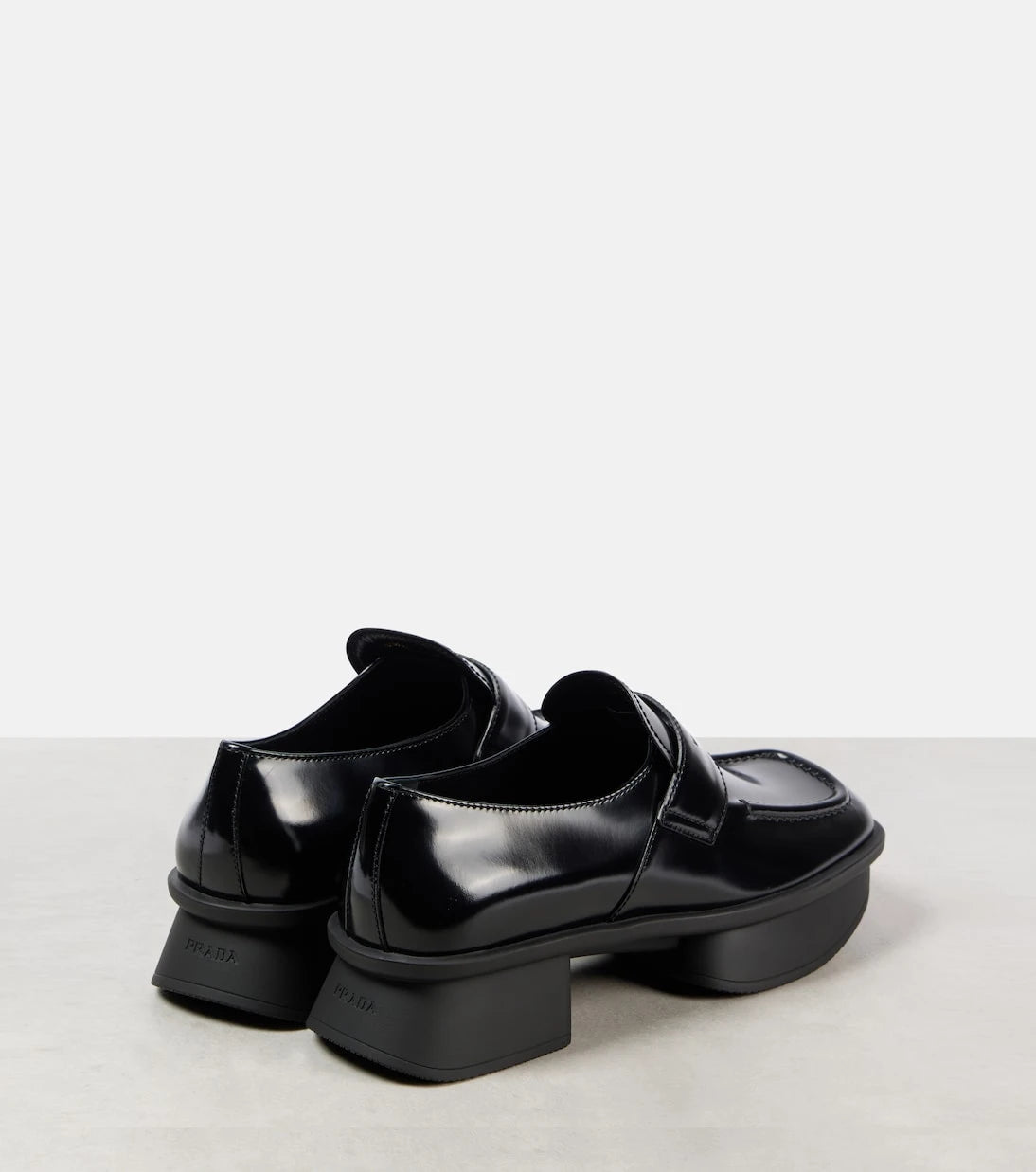 Prada - Equal leather penny loafers