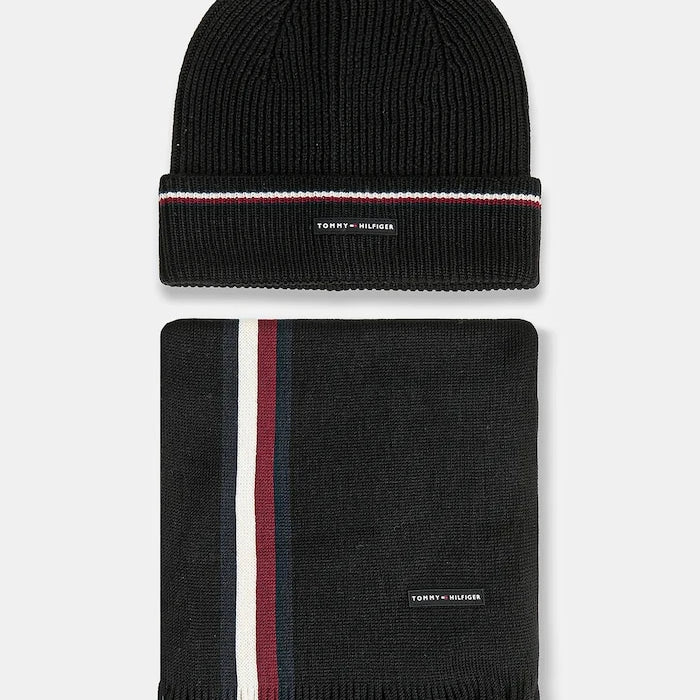 Шапка и шал с вълна Tommy Hilfiger