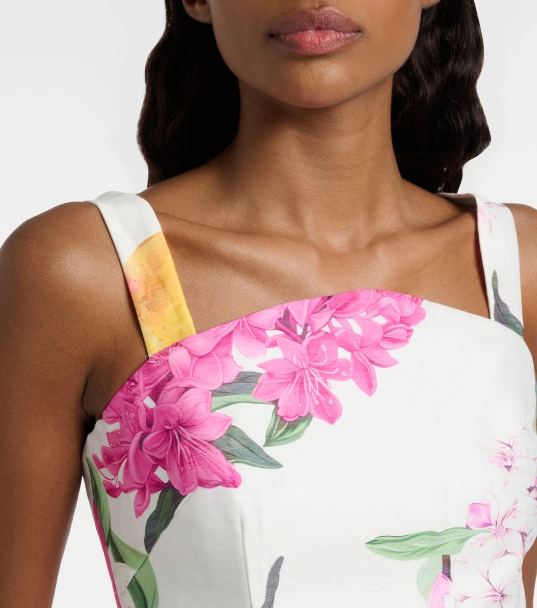 Leo Lin - Isadora printed linem-blend top