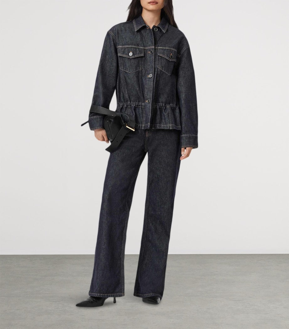 AllSaints Blue Organic Denim Denby Trucker Jacket