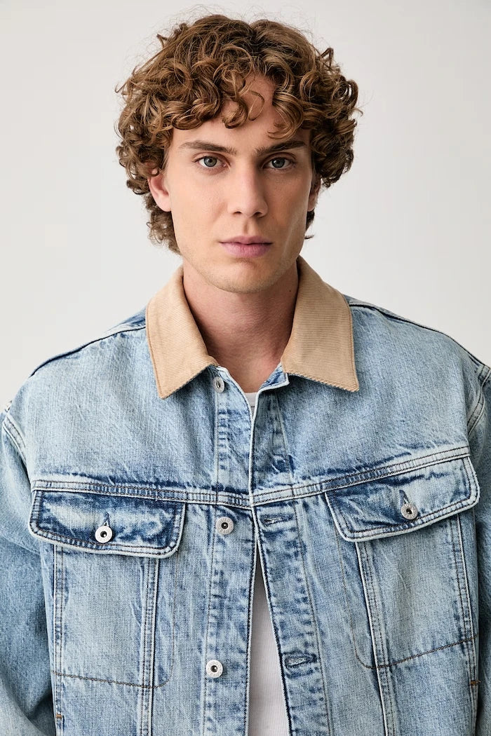 HUGO Mavi Erkek Denim Ceket Erlo
