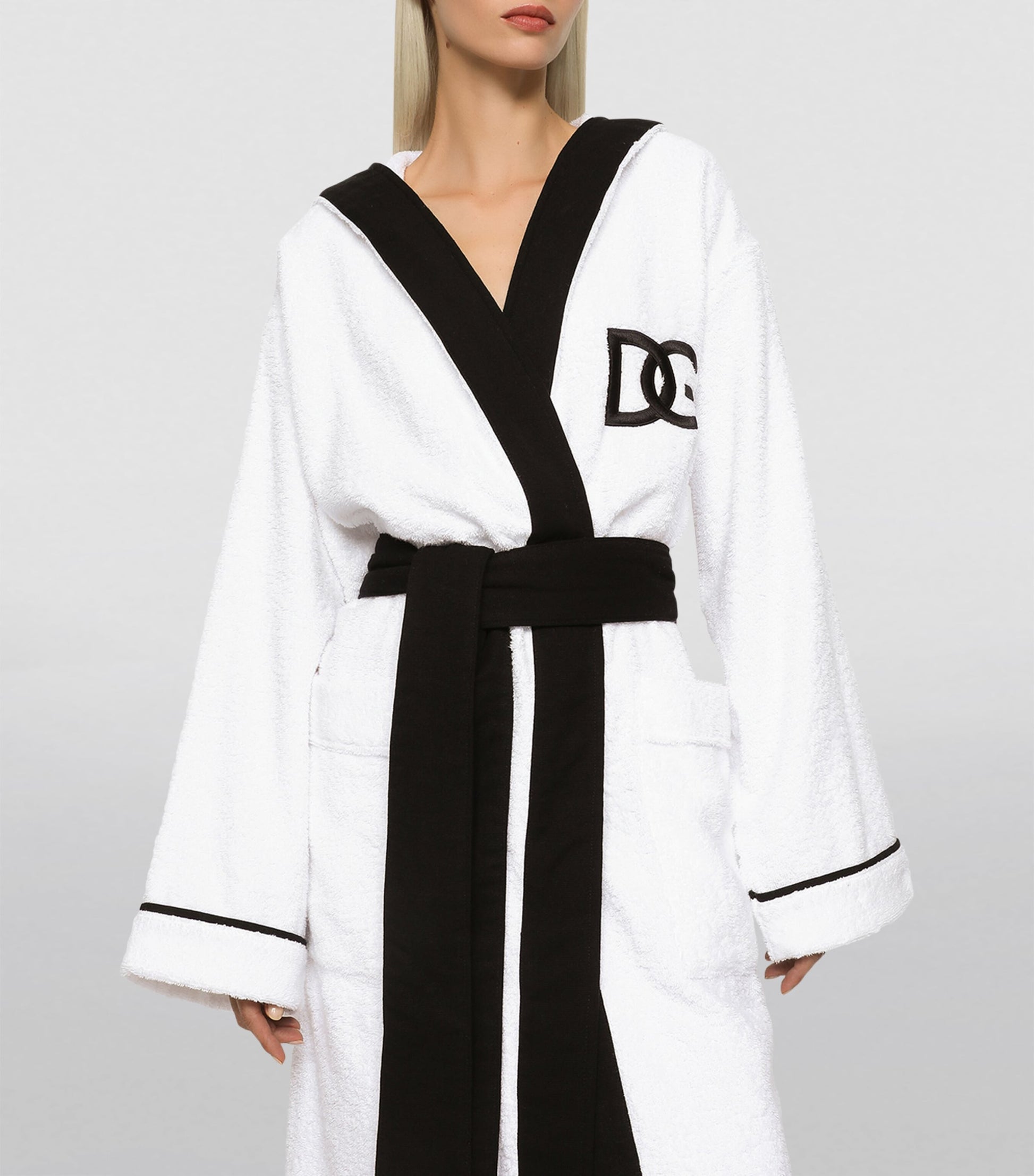 Dolce & Gabbana Casa Terry Cotton DG Logo Robe