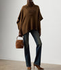 Ralph Lauren Collection Brown Cashmere-Blend Cape Sweater