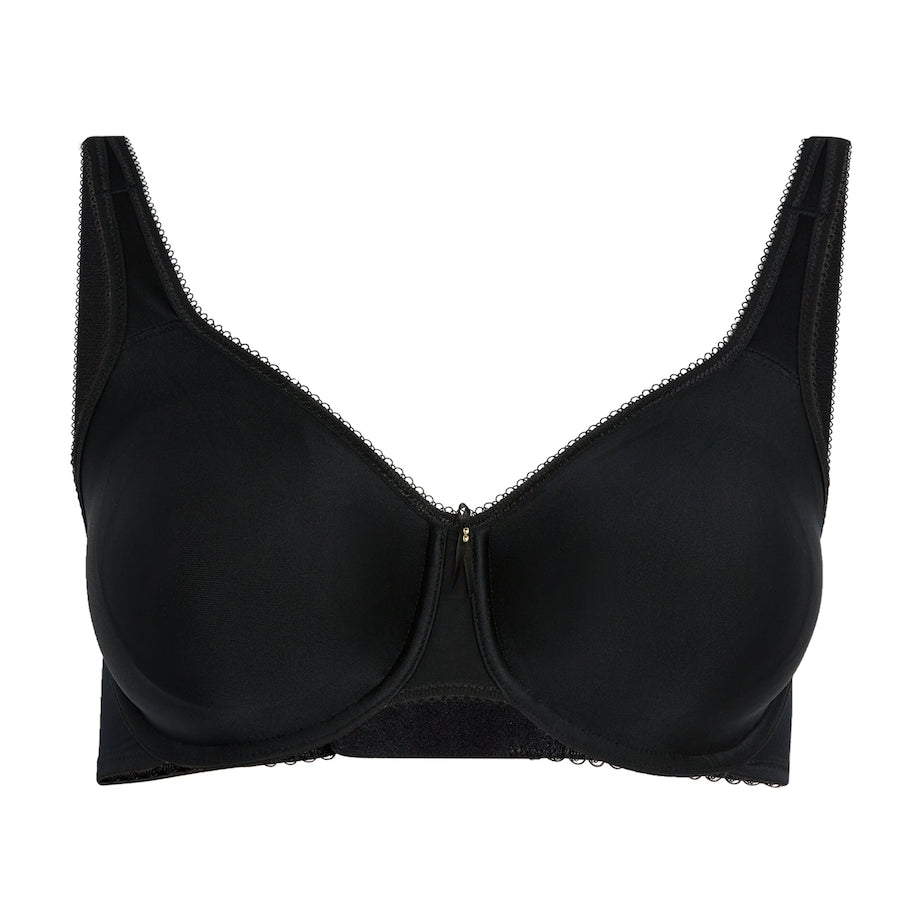 Black Fuller Figure Underwired Bra