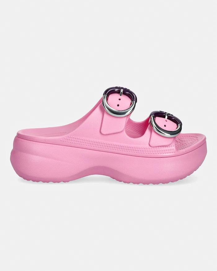 Crocs kadın platform terlik ayakkabı Saturday Platform Dipped Buckle Sandal
