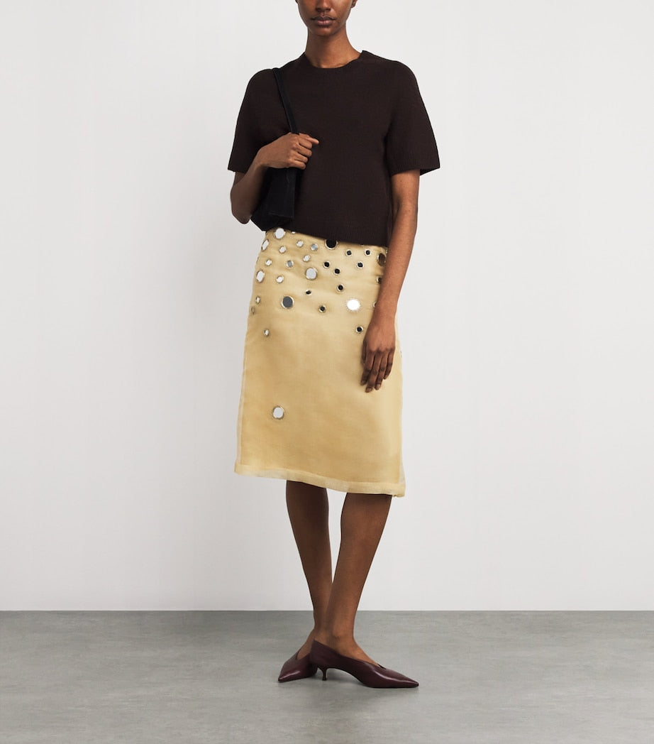 ME+EM Brown Felted Merino Wool T-Shirt