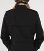 Burberry Black Mid-Length Kensington Heritage Trench Coat