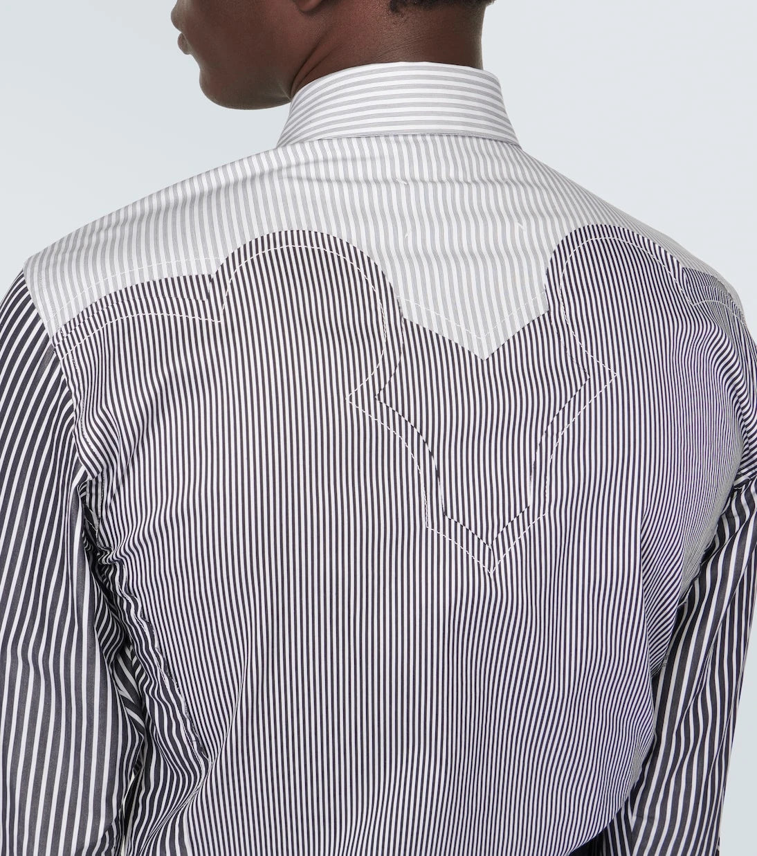 Maison Margiela - Striped cotton-blend shirt