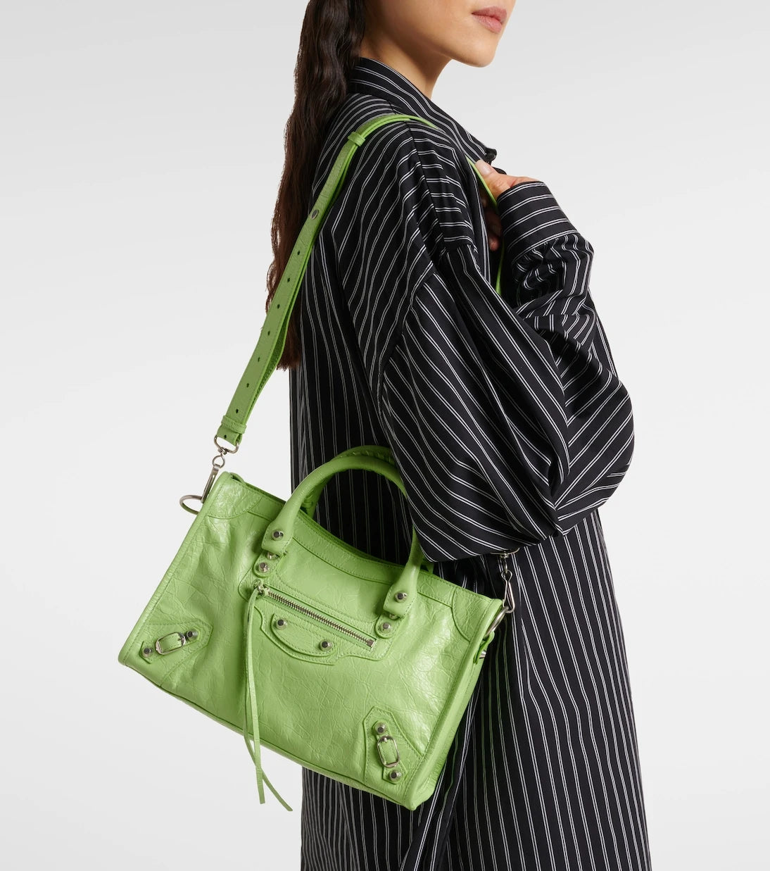 Balenciaga - حقيبة توتي Le City Small جلدية