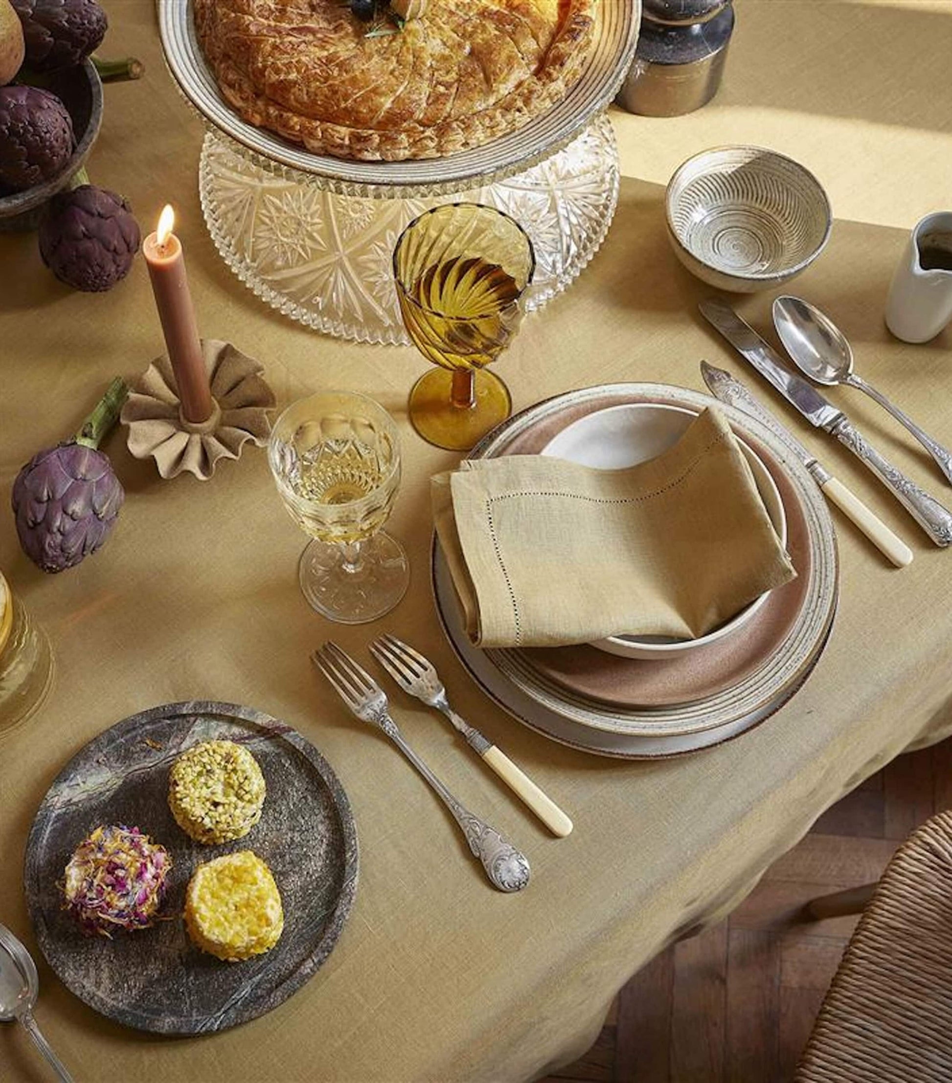 Linen Florence Sienne Tablecloth (170cm x 250cm)