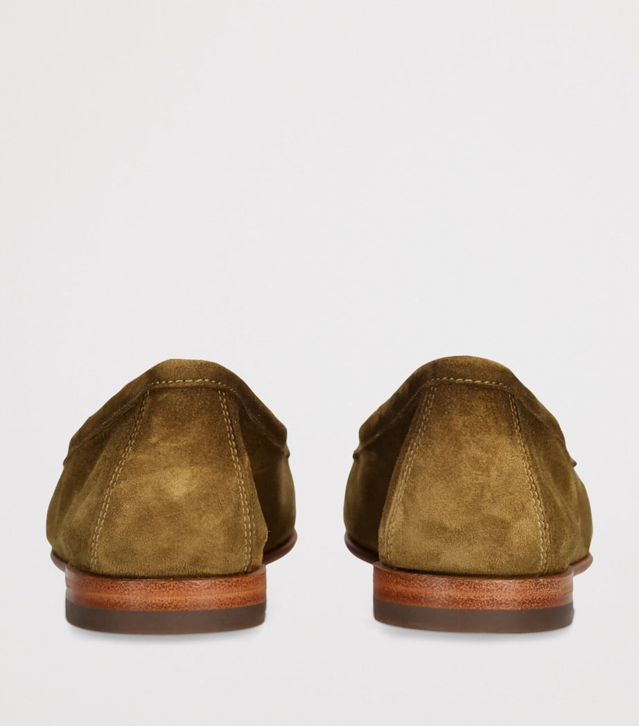Green Suede Carla Loafers
