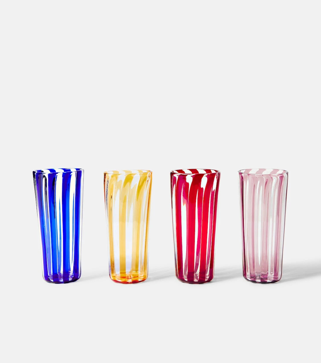 Akua Objects - Augusta Large set of 4 striped glasses