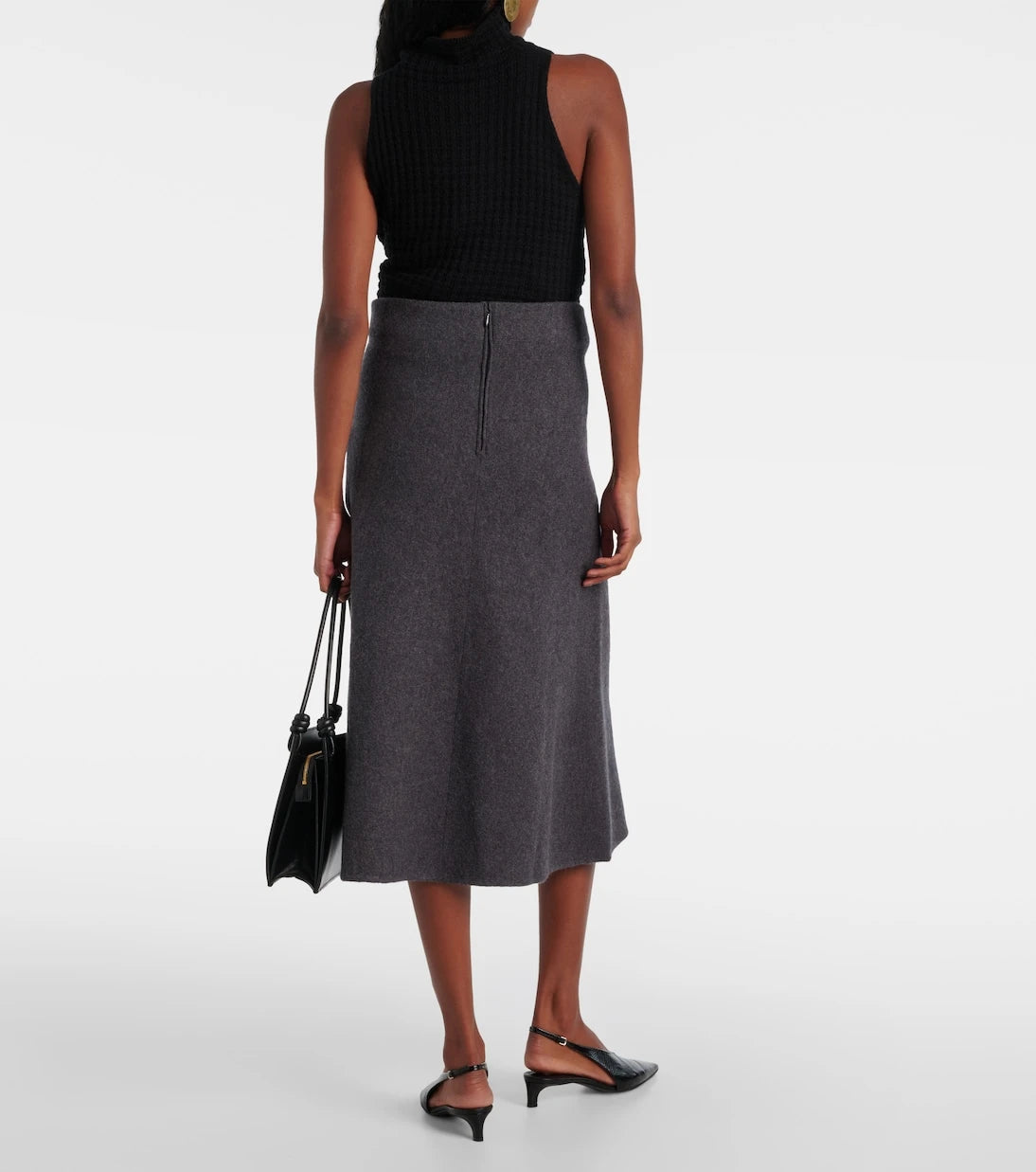 Jil Sander - Wool midi skirt