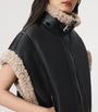 AllSaints Black Reversible Shearling Marlin Gilet