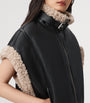 AllSaints Black Reversible Shearling Marlin Gilet