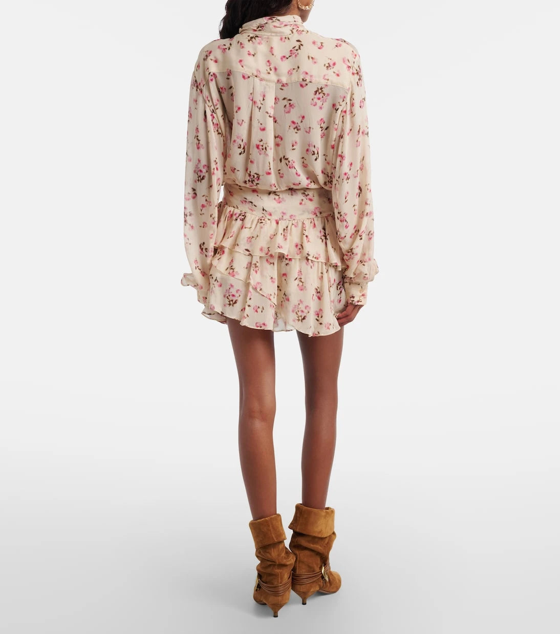 Marant Etoile - Floral ruffled miniskirt