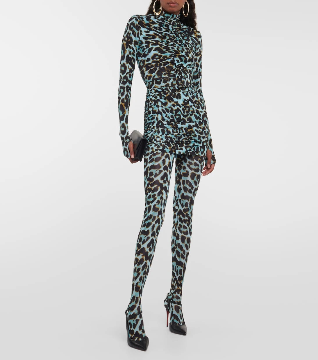 Alex Perry - Cadie leopard-print tights