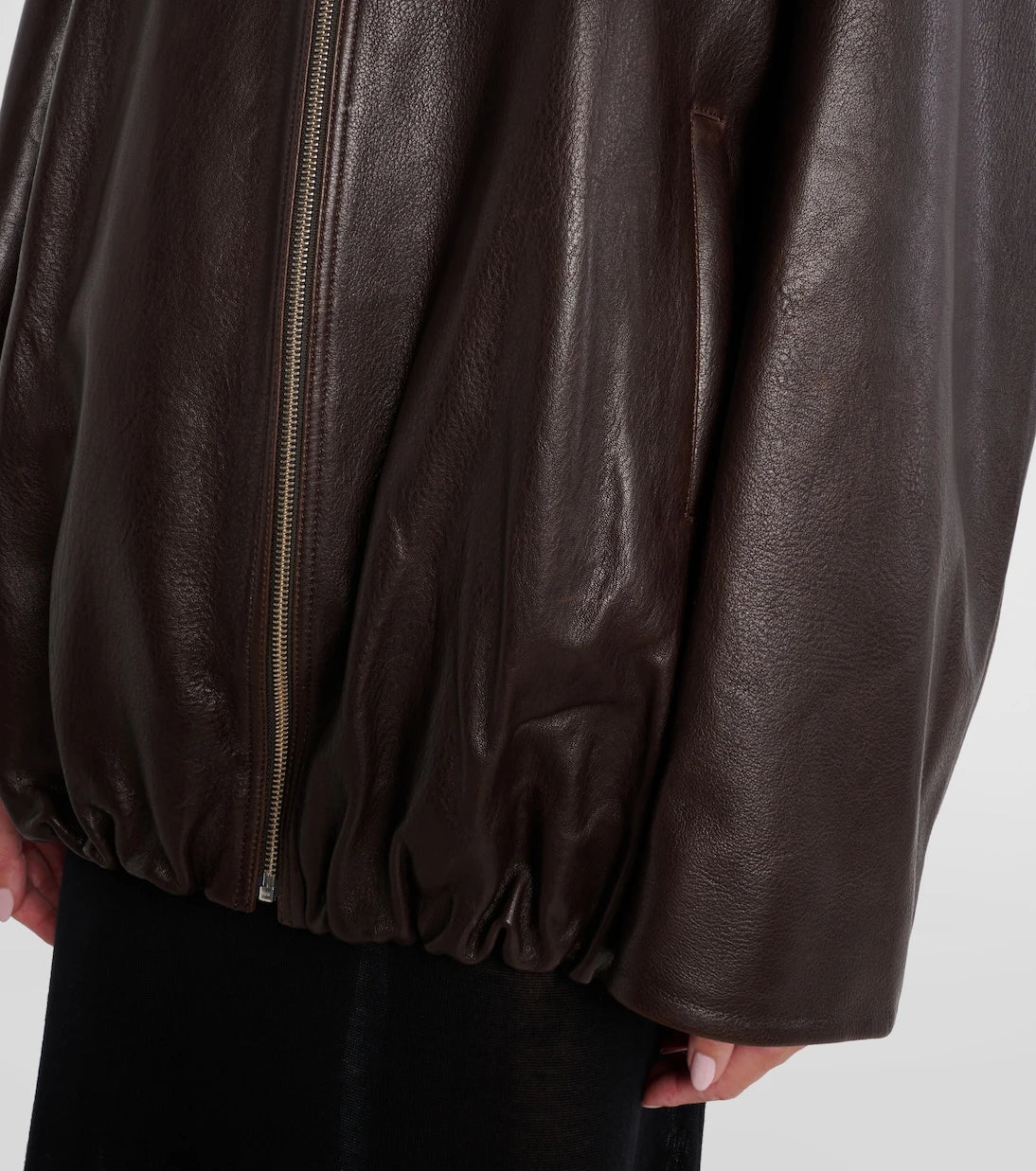 Nour Hammour - Elisse leather bomber jacket