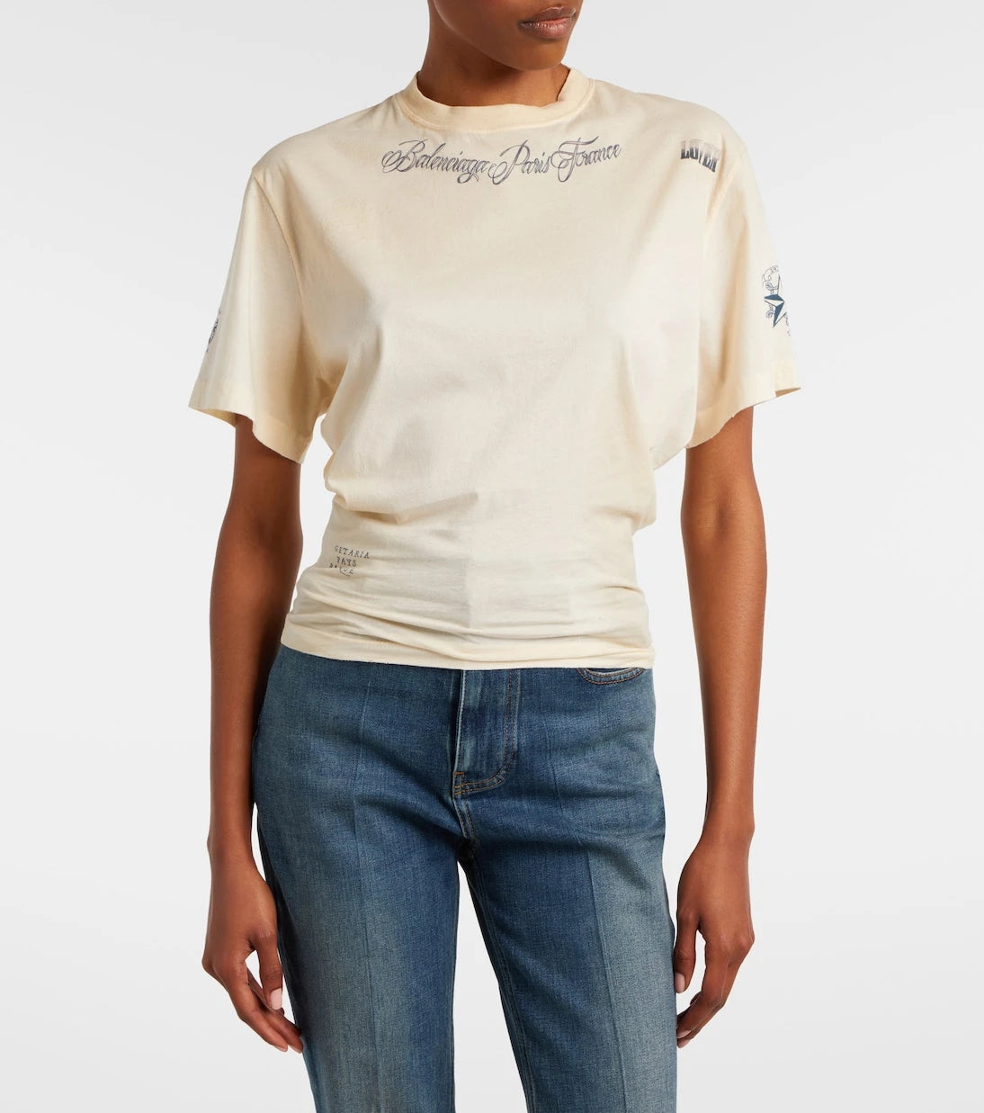 Balenciaga - Printed cotton jersey T-shirt