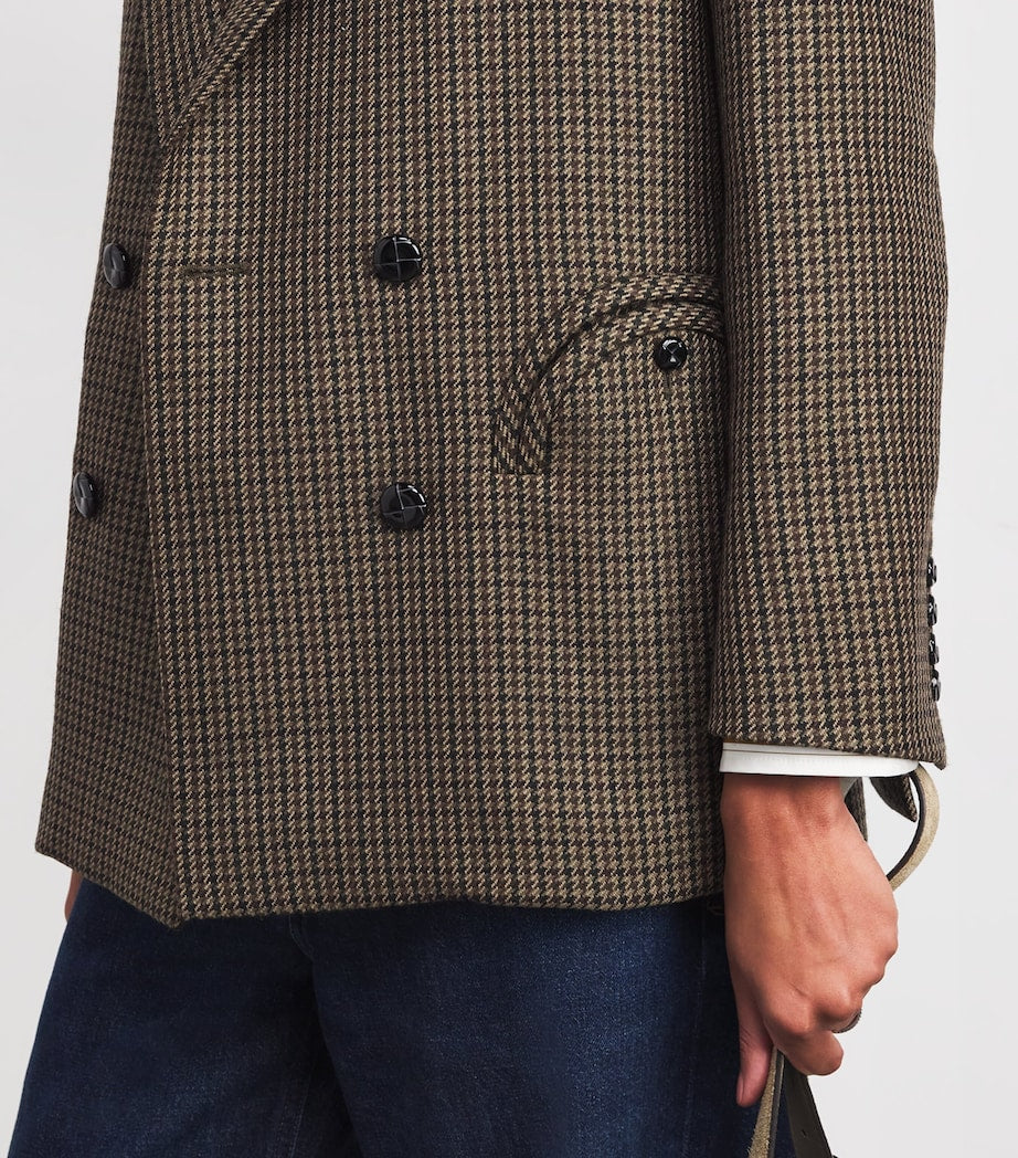 Blazé Milano Brown Virgin Wool Everynight Double-Breasted Blazer