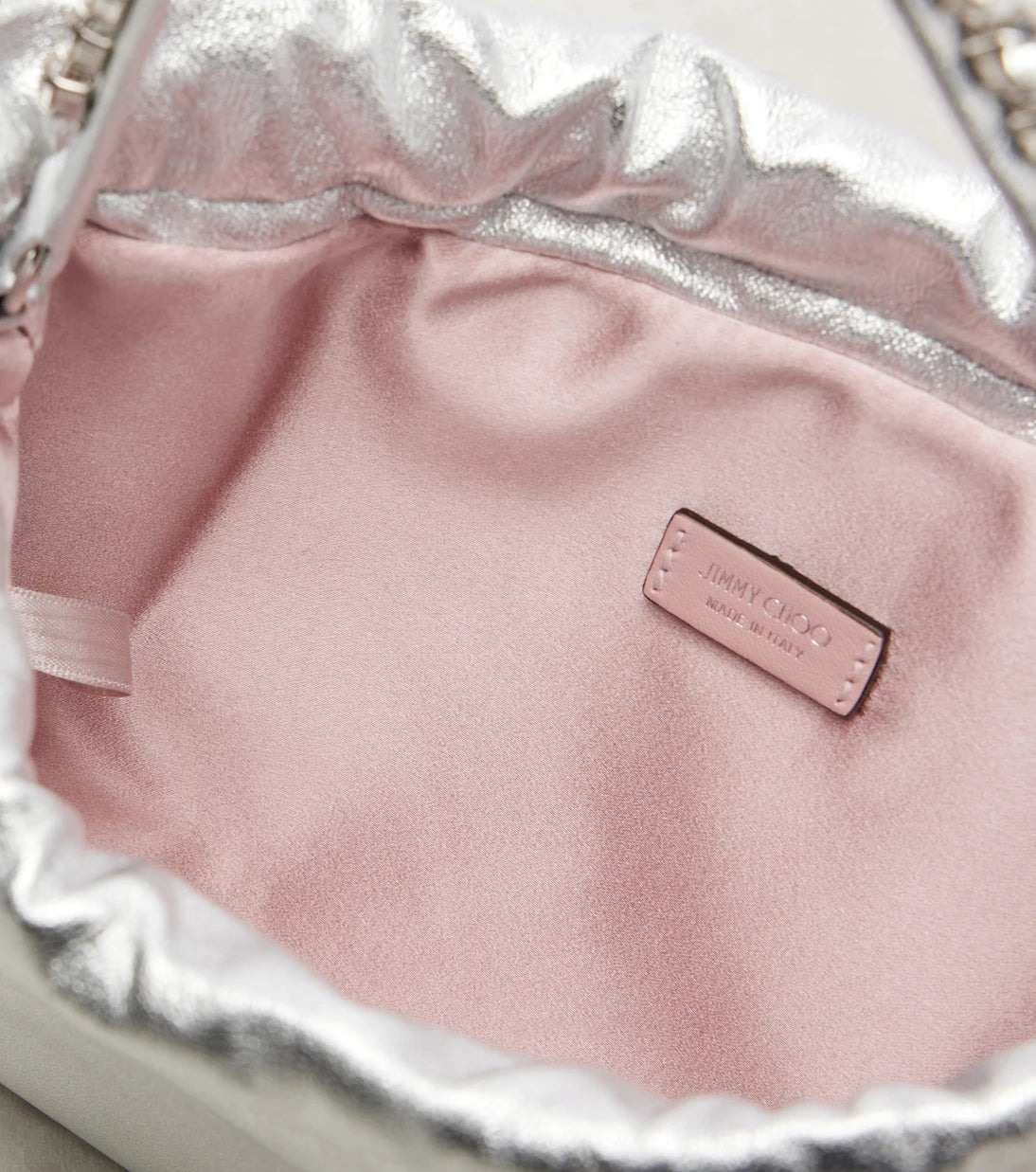 Jimmy Choo - Drawstring Mini embellished leather shoulder bag