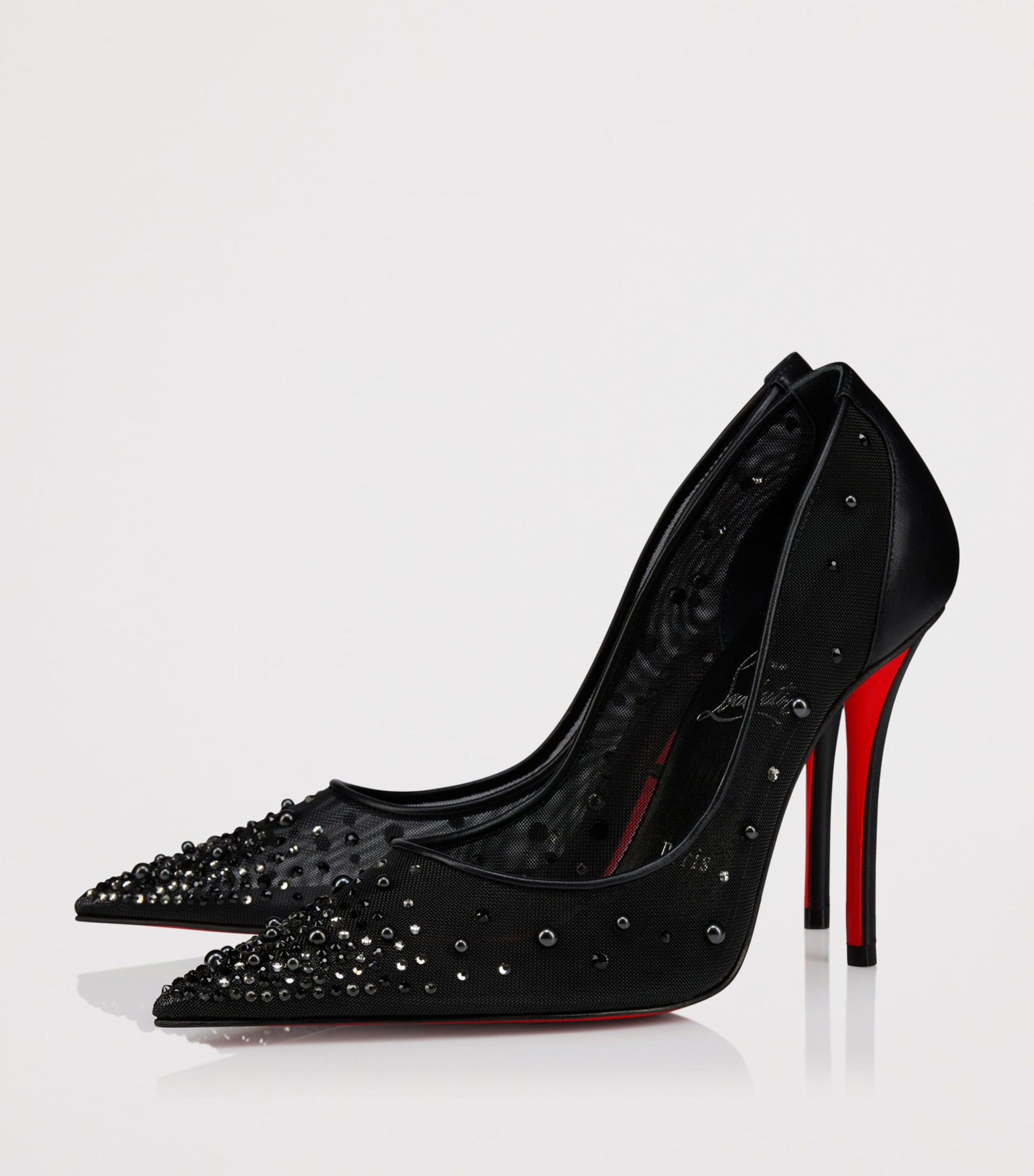Christian Louboutin Miss Z Leather-Strass Pumps 100
