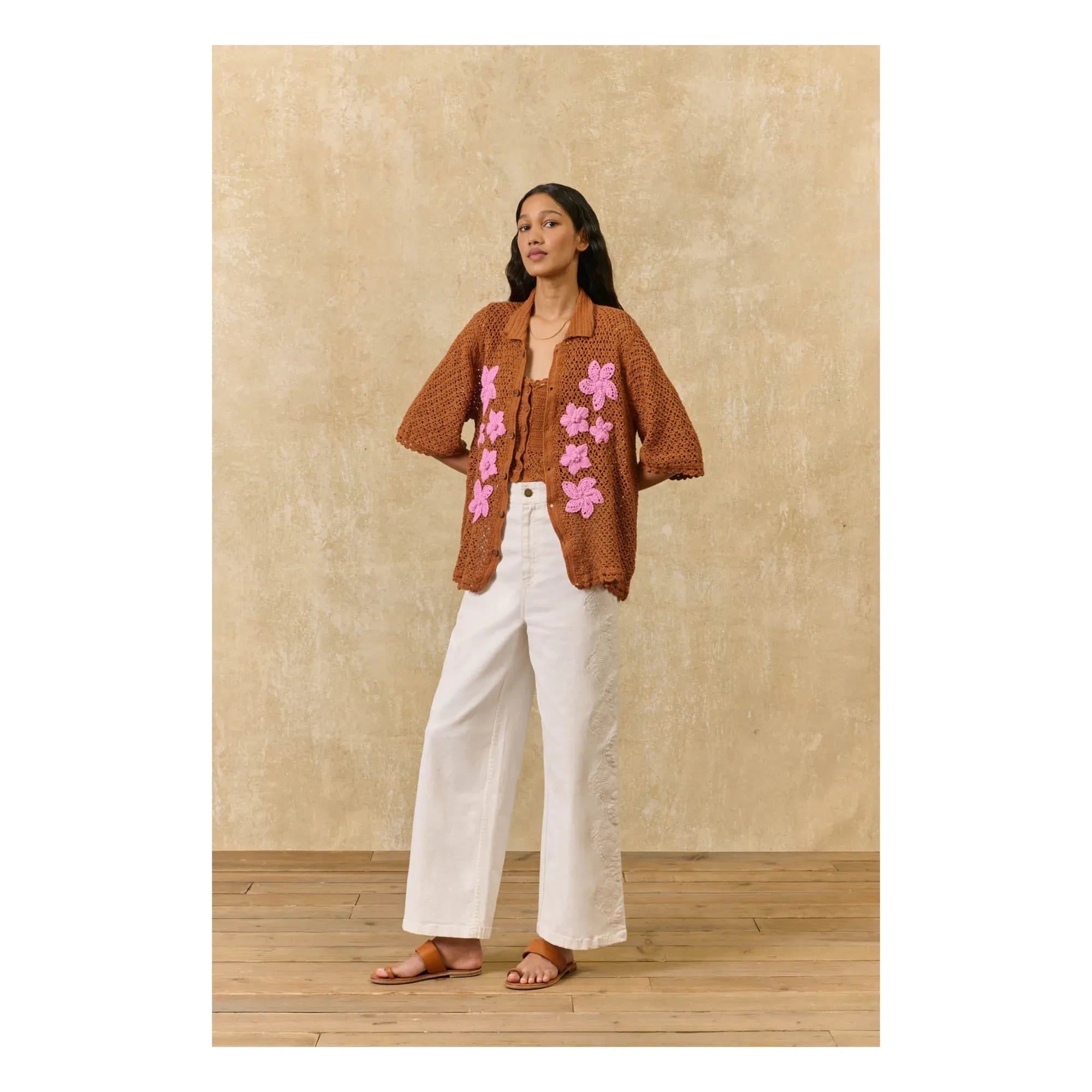Louise Misha - Aldana Cotton shirt | Caramel