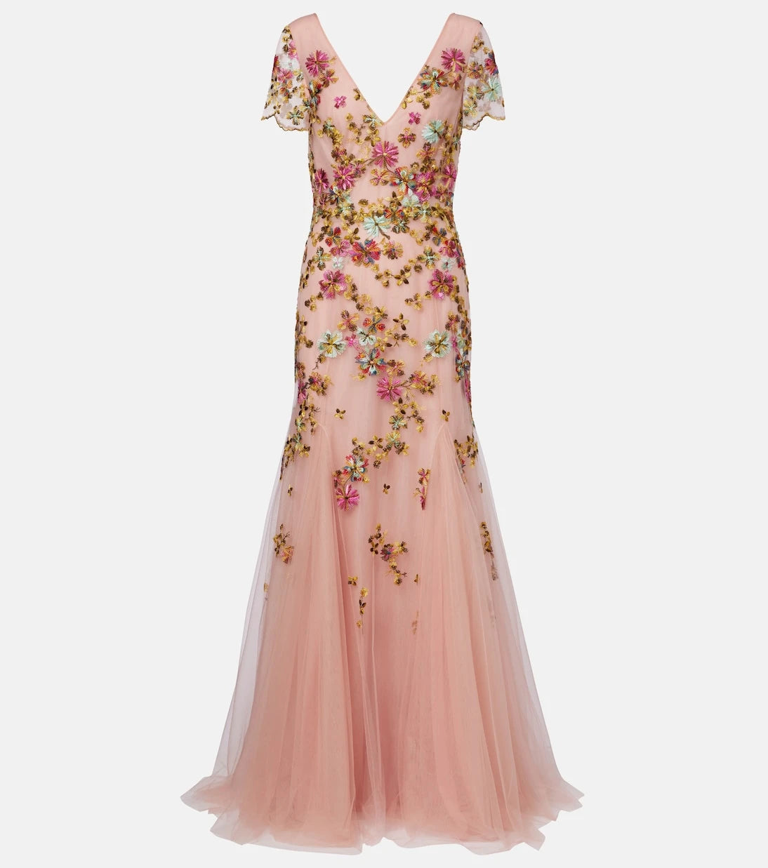 Costarellos - Polina embroidered tulle gown