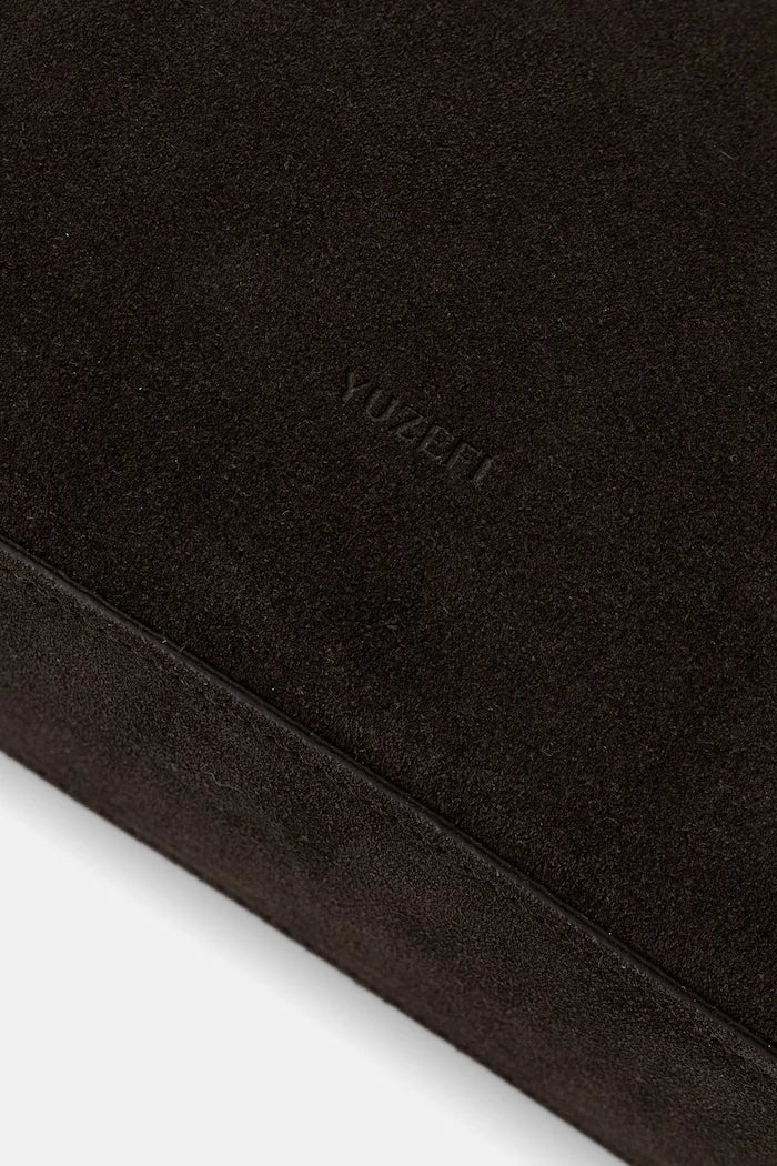 Yuzefi süet kadın baget çanta OYSTER SHOULDER