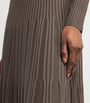 Joseph Brown Wool Ribbed Skirt