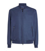 Paul & Shark Navy Wool-Silk-Linen-Blend Bomber Jacket
